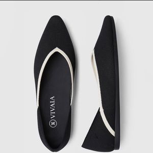 Vivaia Vienna Deep Ebony Pointed Toe Flats